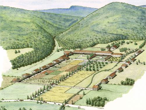 Rekonstruktion des r&ouml;mischen Gutshofs von Munzach (Markus Schaub)