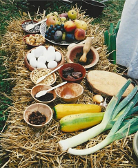 essen wie zur roemerzeit - sommerevent fuer kinder, villa munzach liestal 2014